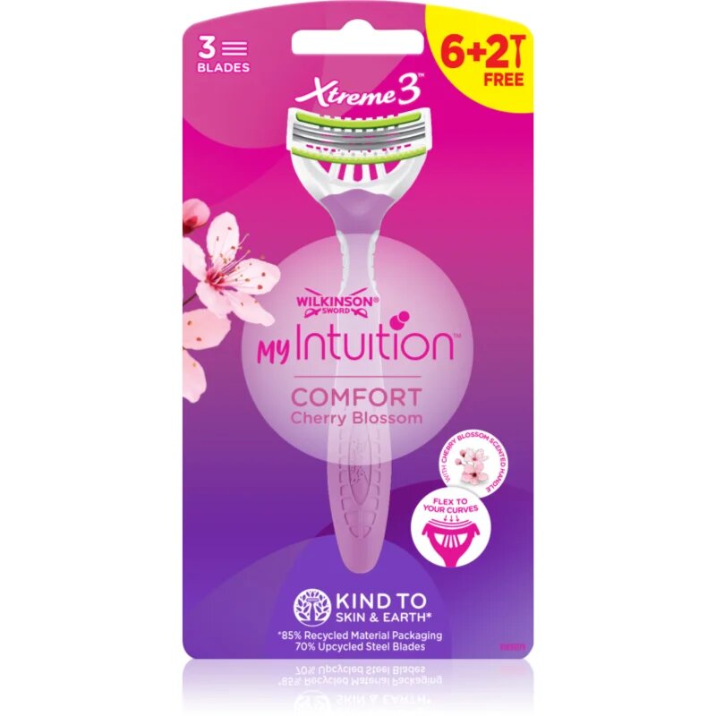 Wilkinson Sword My Intuition Xtreme 3 eldobható borotvák Comfort Cherry Blossom 8 db