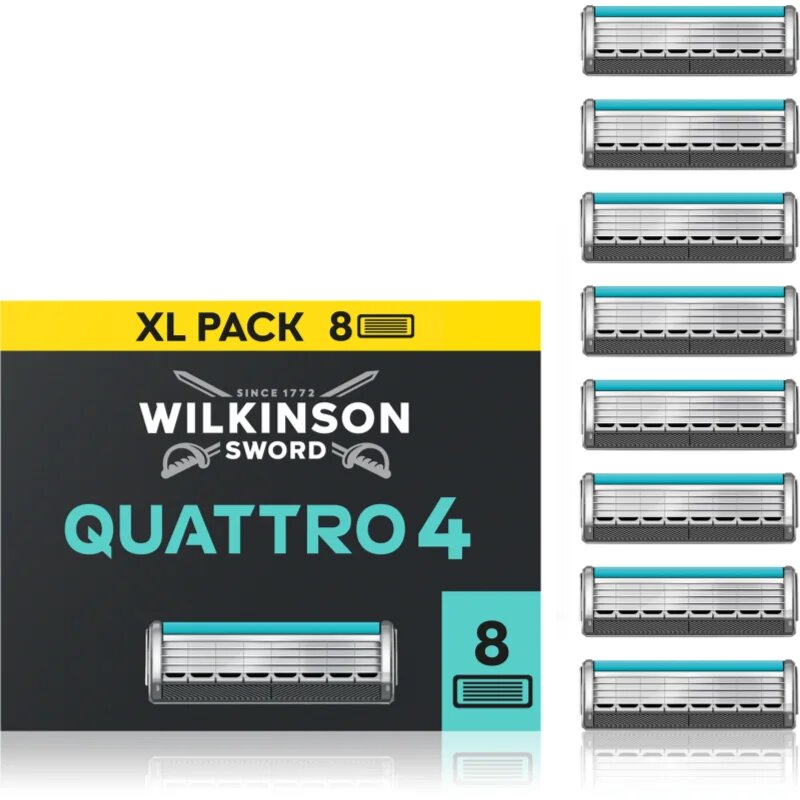 Wilkinson Sword Quattro Essential 4 Titanium Sensitive tartalék pengék 8 db