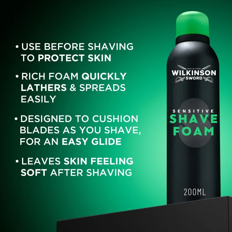 Wilkinson Sword Sensitive Shave Foam borotválkozási hab uraknak 200 ml