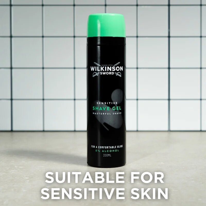 Wilkinson Sword Sensitive Shave Gel habzó borotvagél uraknak 200 ml