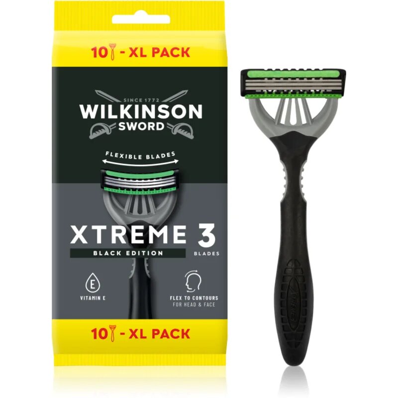 Wilkinson Sword Xtreme 3 Black Edition eldobható borotvák uraknak 10 db