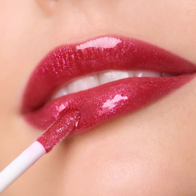 WONDERSKIN Wonder Blading Top Gloss ajakfény csillámporral árnyalat Red Glitter 4 ml