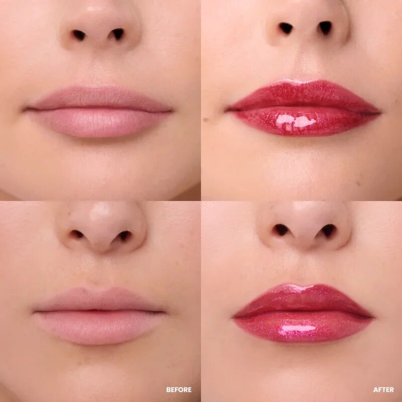 WONDERSKIN Wonder Blading Top Gloss ajakfény csillámporral árnyalat Red Glitter 4 ml