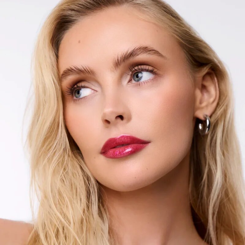 WONDERSKIN Wonder Blading Top Gloss ajakfény csillámporral árnyalat Red Glitter 4 ml