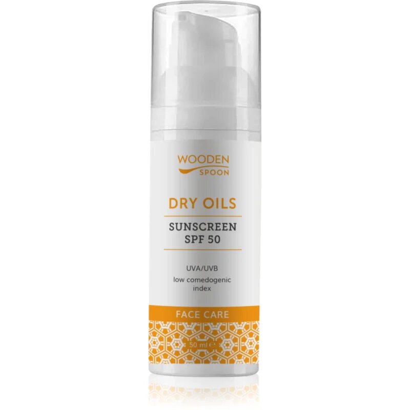 WoodenSpoon Dry Oils Sunscreen SPF 50 napozó krém SPF 50 50 ml