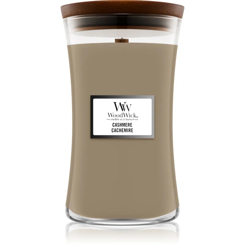 Woodwick Cashmere illatgyertya fa kanóccal 609.5 g