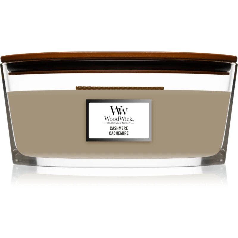 Woodwick Cashmere illatgyertya fa kanóccal (hearthwick) 453.6 g
