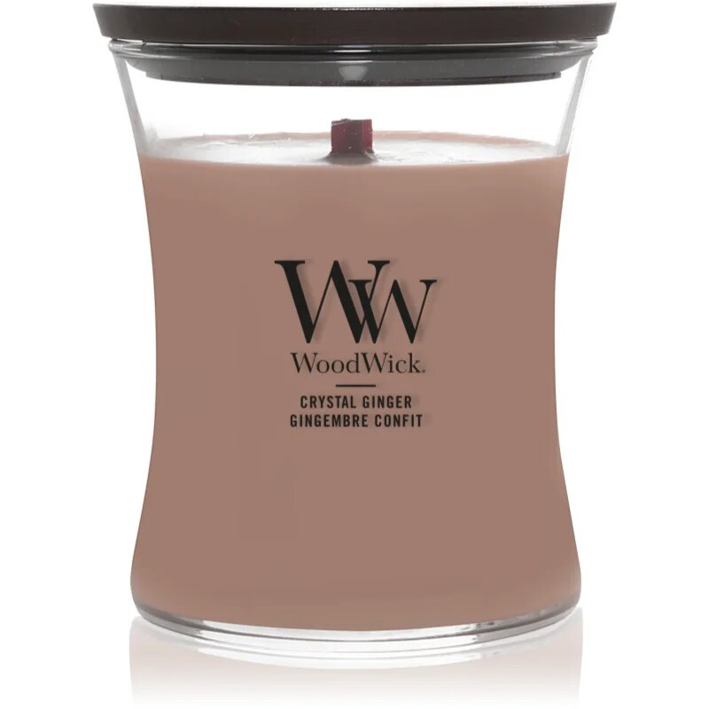 Woodwick Crystal Ginger illatgyertya fa kanóccal 275 g