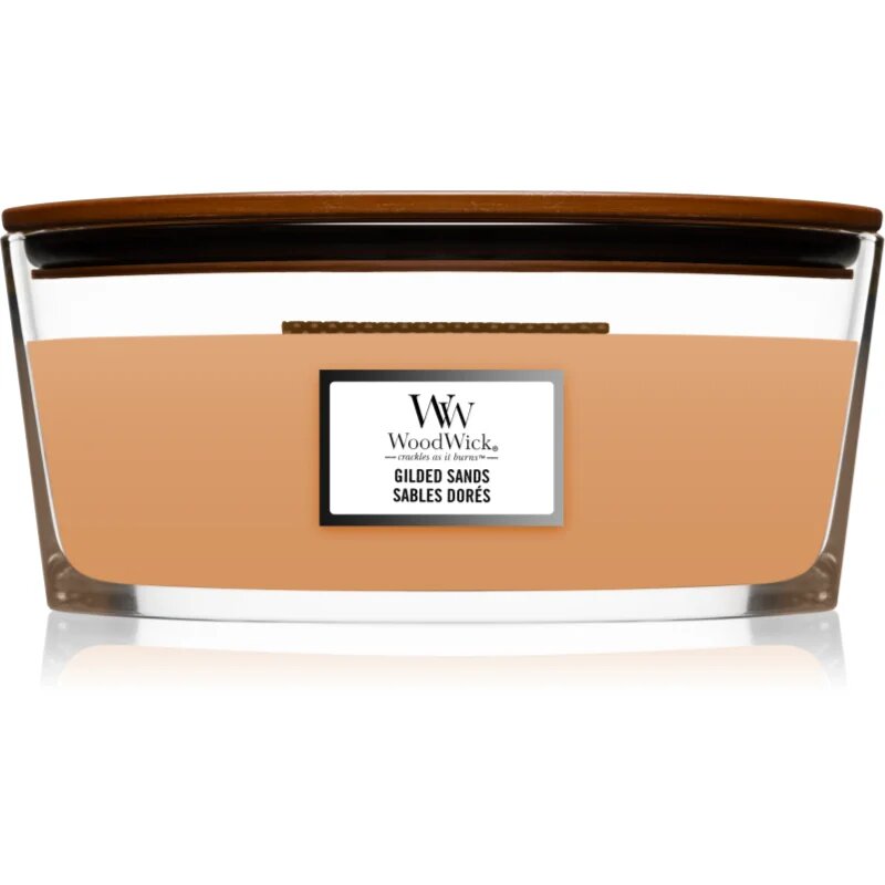 Woodwick Gilded Sands illatgyertya fa kanóccal (hearthwick) 453 g