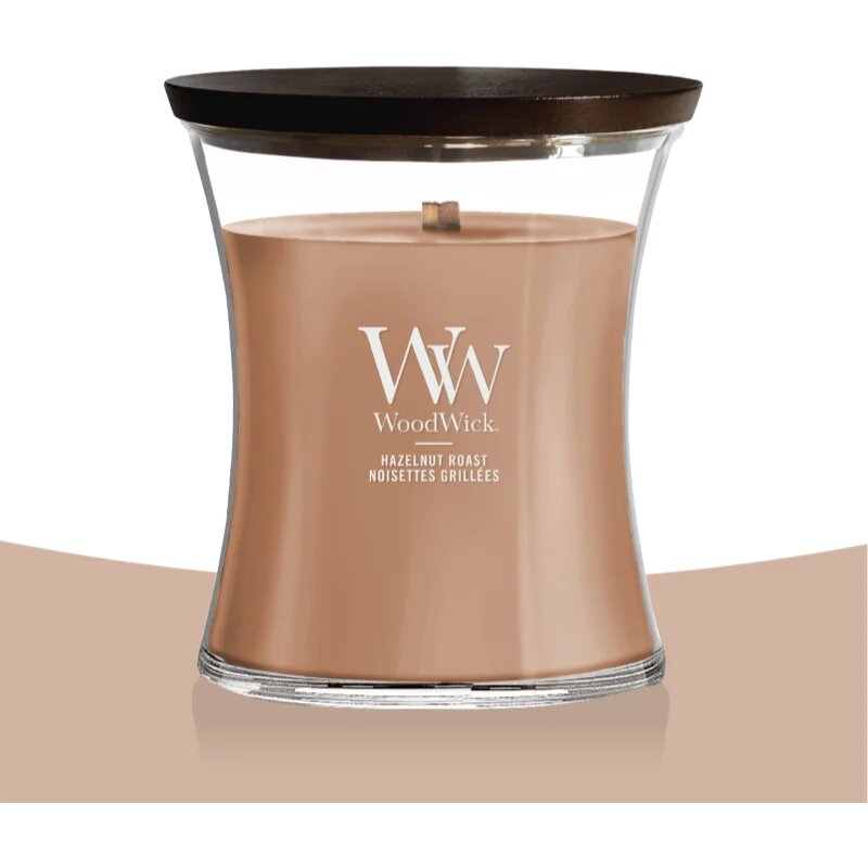 Woodwick Hazelnut Roast illatgyertya fa kanóccal 275 g