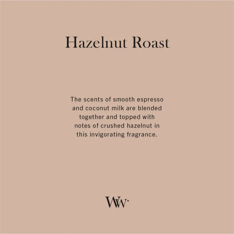 Woodwick Hazelnut Roast illatgyertya fa kanóccal 275 g