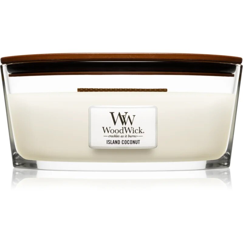Woodwick Island Coconut illatgyertya fa kanóccal (hearthwick) 453 g