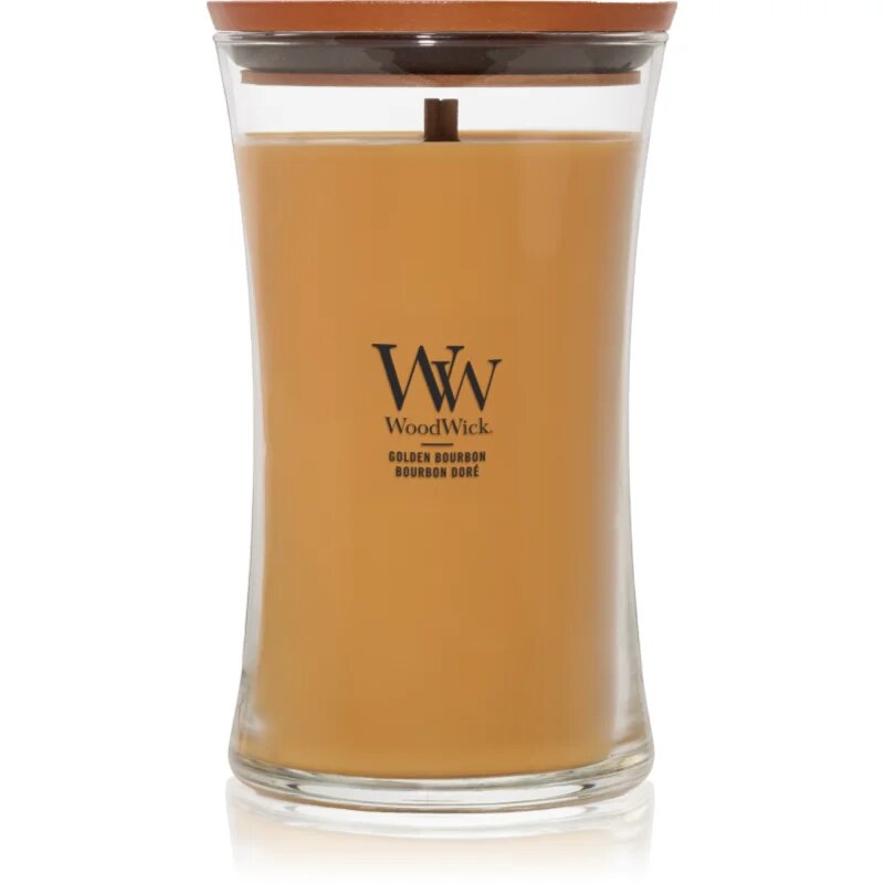Woodwick Opulent Wood Golden Bourbon illatgyertya fa kanóccal (hearthwick) 609.5 g