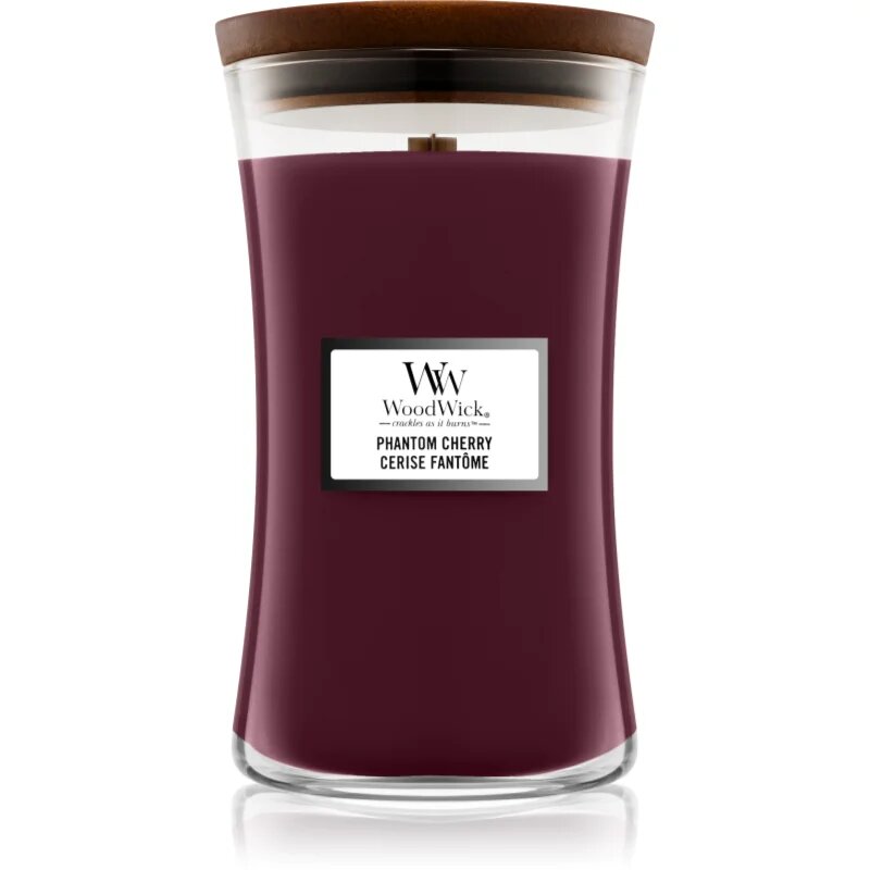 Woodwick Phantom Cherry illatgyertya fa kanóccal 609.5 g