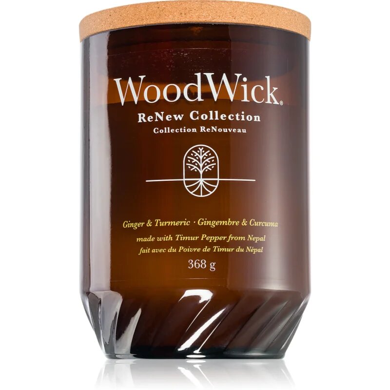 Woodwick Renew Ginger & Tumeric illatgyertya fa kanóccal 368 g