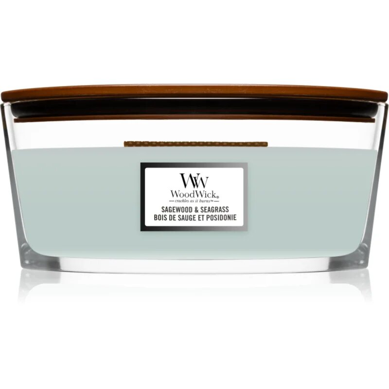 Woodwick Sagewood & Seagrass illatgyertya fa kanóccal (hearthwick) 4536 g