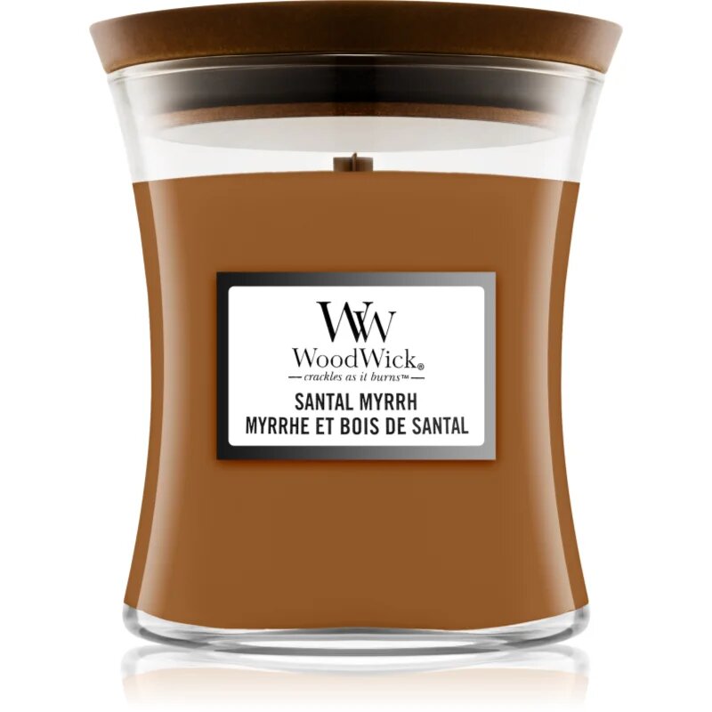 Woodwick Santal Myrrh illatgyertya fa kanóccal 275 g