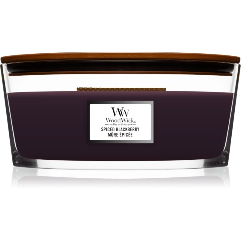 Woodwick Spiced Blackberry illatgyertya fa kanóccal (hearthwick) 453.6 g