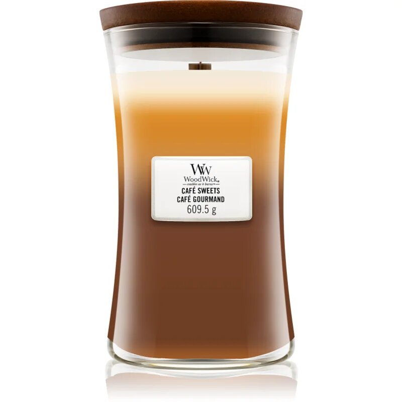 Woodwick Trilogy Café Sweets illatgyertya fa kanóccal 609.5 g