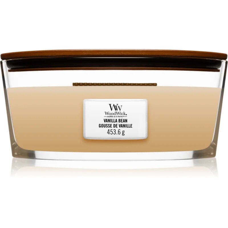 Woodwick Vanilla Bean illatgyertya fa kanóccal (hearthwick) 453.6 g