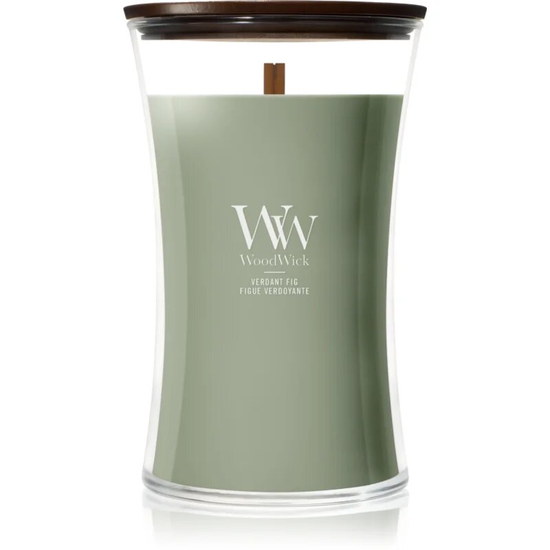 Woodwick Verdant Fig illatgyertya fa kanóccal 610 g