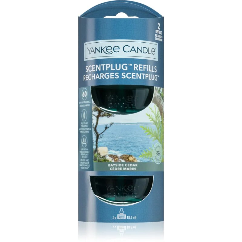 Yankee Candle Bayside Cedar utántöltő elektromos diffúzorba 2x18.5 ml