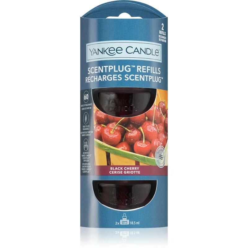 Yankee Candle Black Cherry parfümolaj elektromos diffúzorba 2x18.5 ml