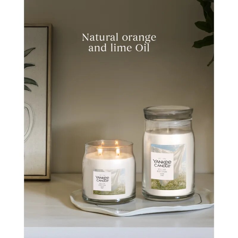 Yankee Candle Clean Cotton illatgyertya Signature 368 g