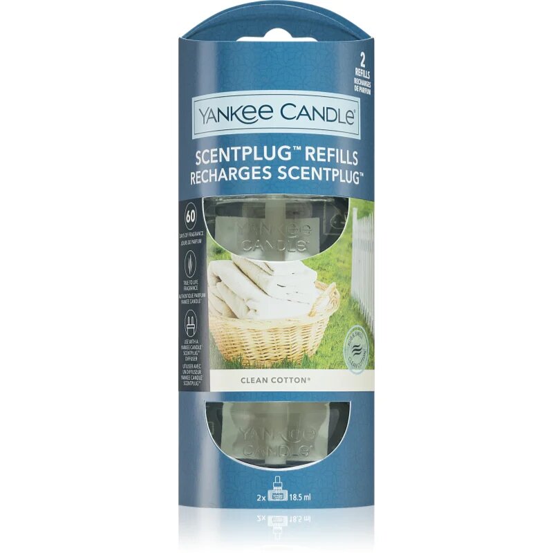 Yankee Candle Clean Cotton parfümolaj elektromos diffúzorba 2x18.5 ml