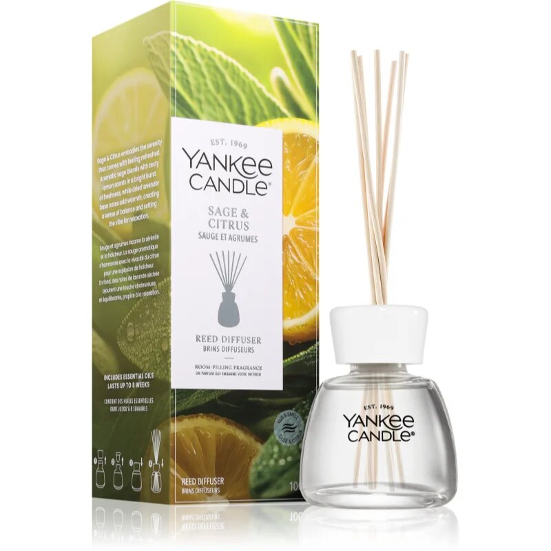 Yankee Candle Sage & Citrus Aroma diffúzor töltettel 100 ml