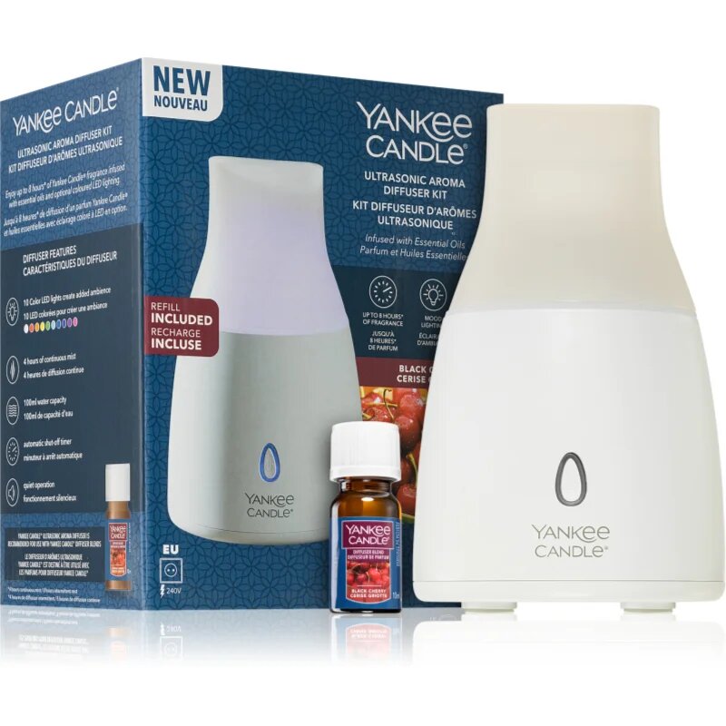 Yankee Candle Ultrasonic Electric Diffuser Kit Black Cherry Ultrahangos aroma diffúzor 1 db