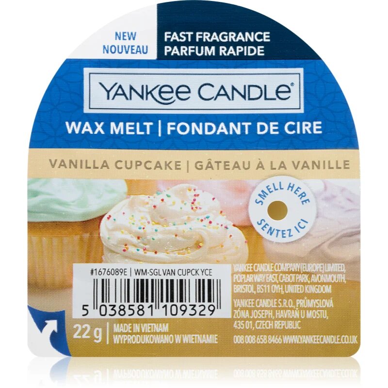 Yankee Candle Vanilla Cupcake illatos viasz aromalámpába 22 g