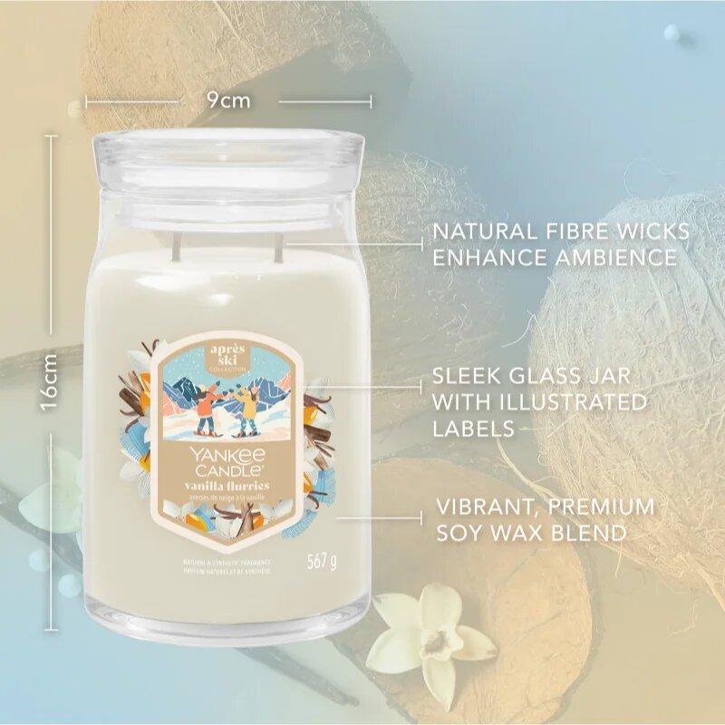 Yankee Candle Vanilla Flurries illatgyertya Signature 567 g