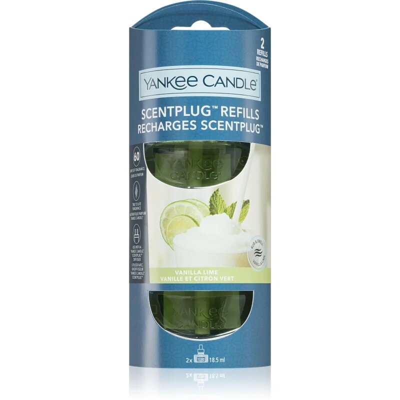 Yankee Candle Vanilla Lime parfümolaj elektromos diffúzorba 2x18.5 ml