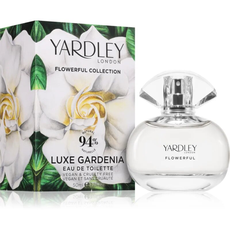 Yardley Flowerful Luxe Gardenia Eau de Toilette hölgyeknek 50 ml