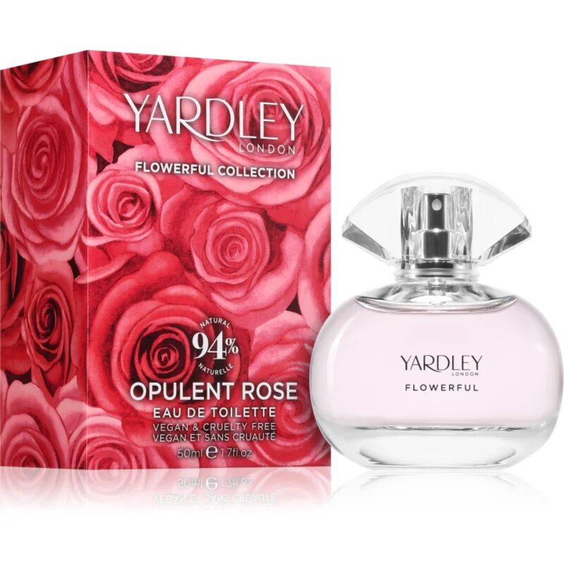 Yardley Flowerful Opulent Rose Eau de Toilette hölgyeknek 50 ml