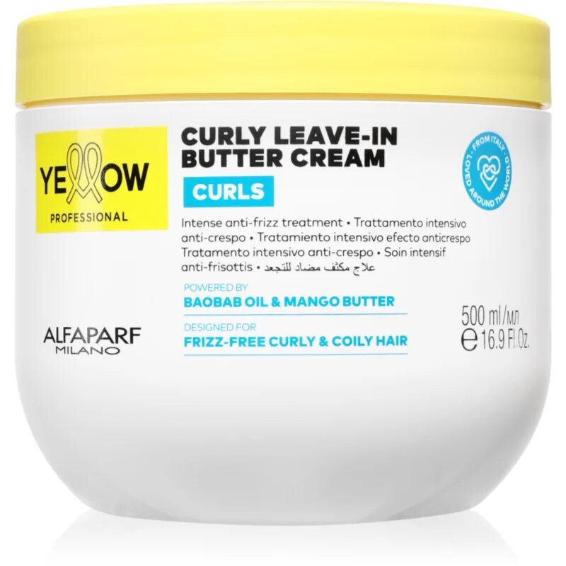 Yellow Professional Curls Curly Leave-in Cream öblítést nem igénylő krém göndör hajra 500 ml