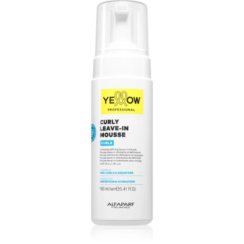Yellow Professional Curls Curly Leave-in Mousse leöblítést nem igénylő ápolás göndör hajra 160 ml