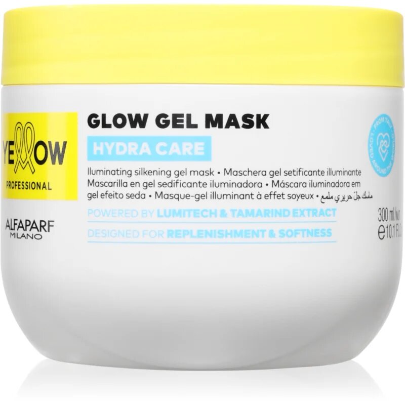 Yellow Professional Hydra Care Glow Gel Mask zselés arcmaszk minden hajtípusra 300 ml