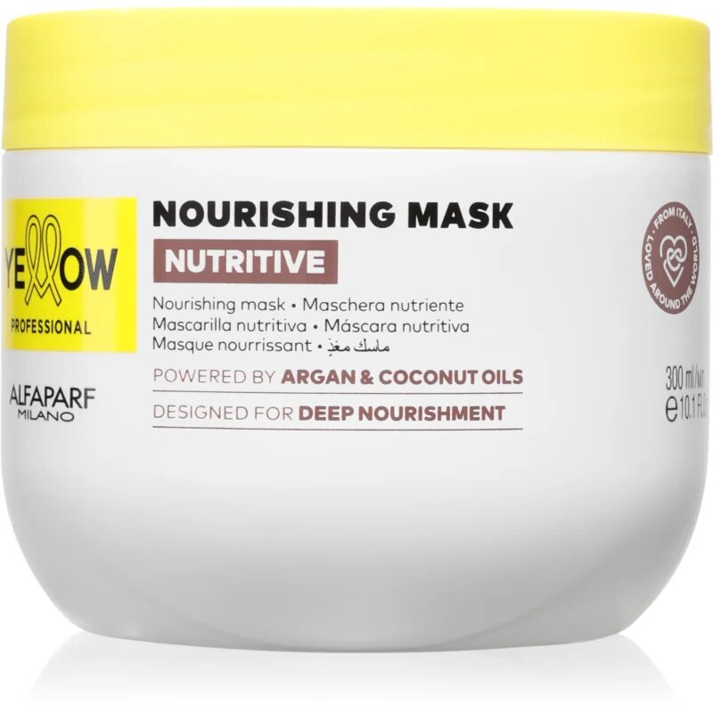 Yellow Professional Nutritive Nourishing mask tápláló maszk száraz és törékeny hajra 300 ml