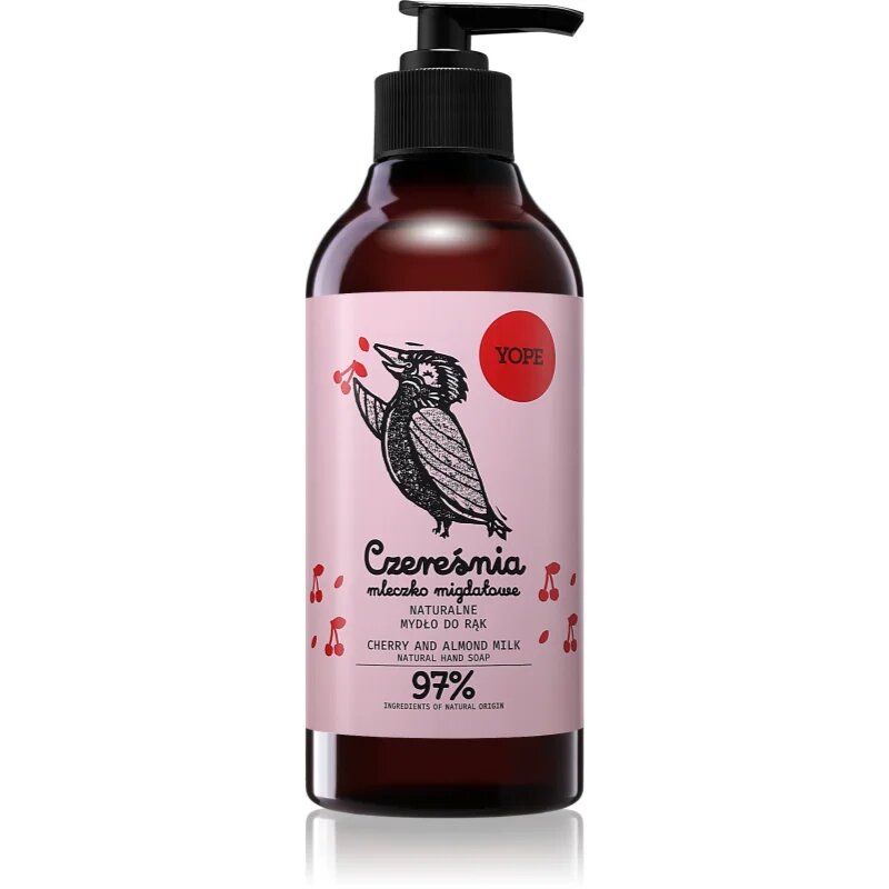 Yope Cherry & Almond Milk természetes szappan kézre 500 ml