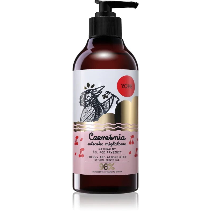 Yope Cherry & Almond Milk természetes tusoló gél 400 ml