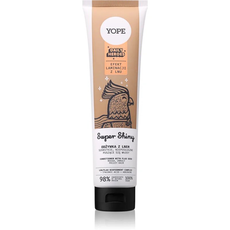 Yope Daily Heroes Super Shiny kondicionáló a hullámos és göndör haj fényéért 170 ml