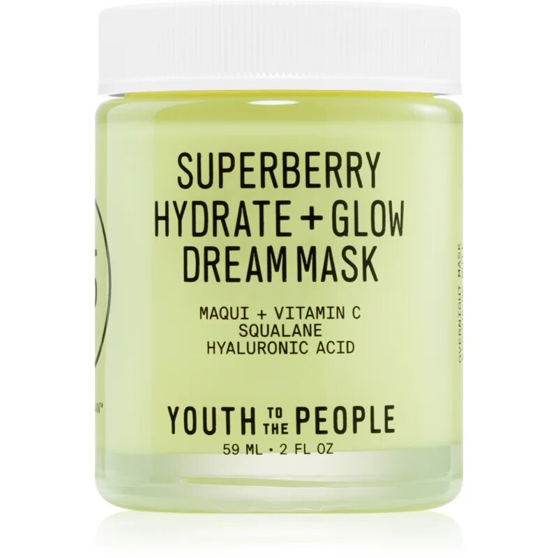 Youth To The People Superberry Hydrate + Glow Dream Mask maszk élénk és hidratált bőr 59 ml