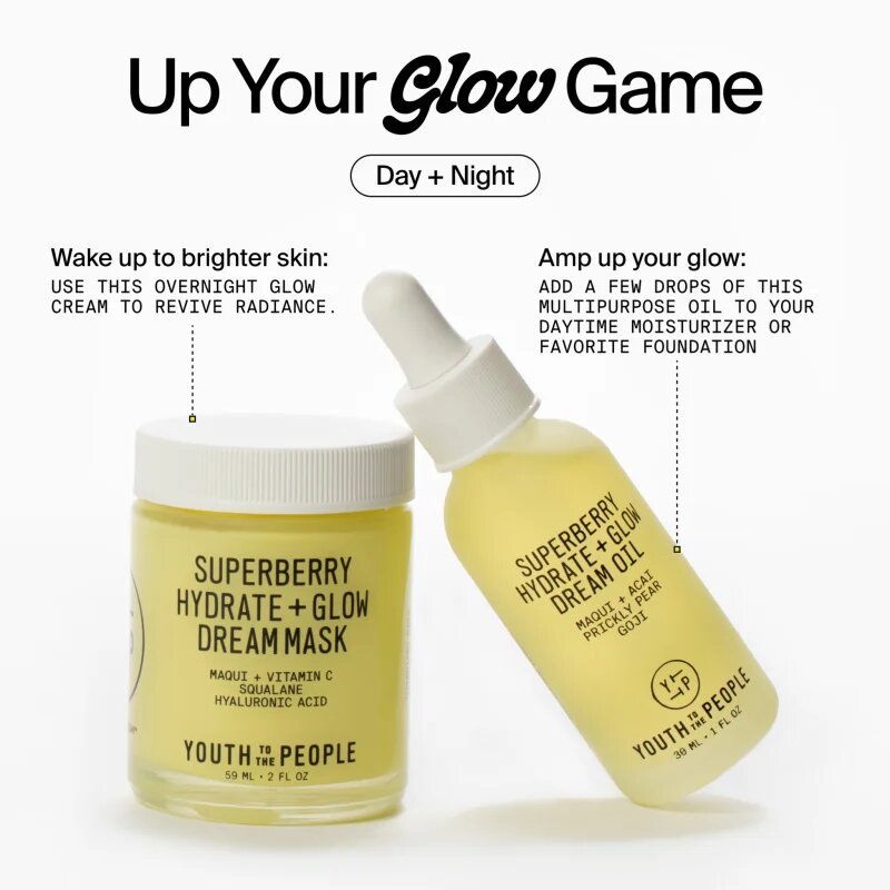 Youth To The People Superberry Hydrate + Glow Dream Mask maszk élénk és hidratált bőr 59 ml