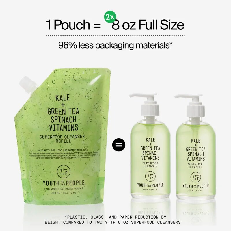 Youth To The People Superfood Cleanser tisztító gél utántöltő 500 ml
