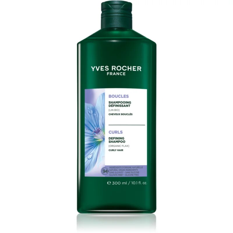 Yves Rocher Boucles sampon hullámos és göndör hajra with organic flax 300 ml