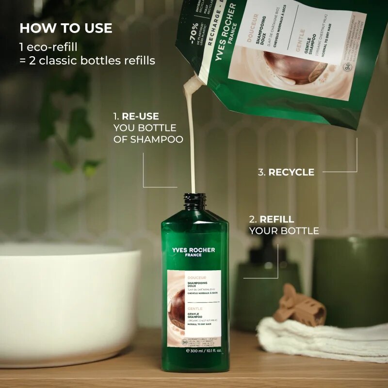Yves Rocher Douceur lágyító sampon 600 ml