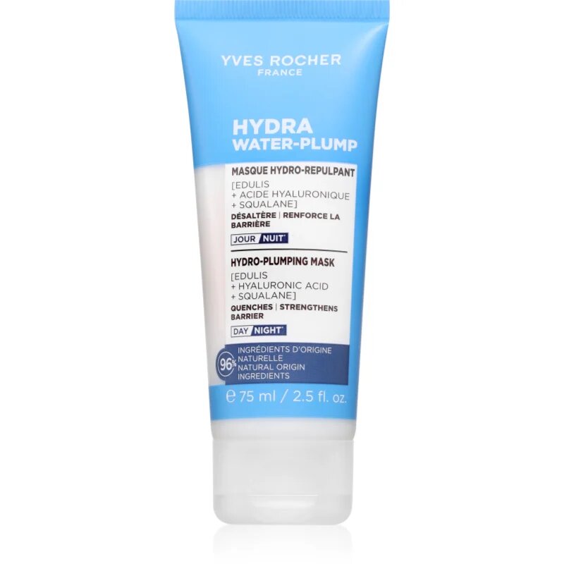Yves Rocher Hydra Water-Plump hidratáló kisimító maszk Nappali és éjjeli ápolás 75 ml
