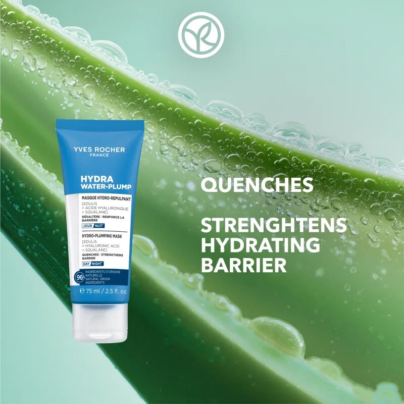 Yves Rocher Hydra Water-Plump hidratáló kisimító maszk Nappali és éjjeli ápolás 75 ml